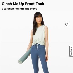 NWOT Lululemon Cinch Me Up Tank